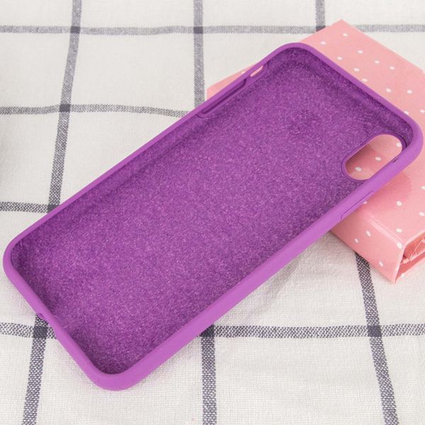 Чохол Silicone Case Full Protective (AA) NO LOGO для Apple iPhone XS Max (6.5") Фіолетовий / Grape 348799 фото