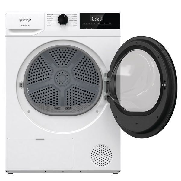 Сушильна машина Gorenje конденсаційна, 8кг, А++, 60см, дисплей, білий (DHNE82) 375103 фото