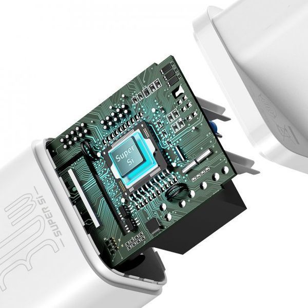 Зарядний Пристрій Baseus 1Type-C Super Si 30W (CCSUP-J02) White 251083 фото