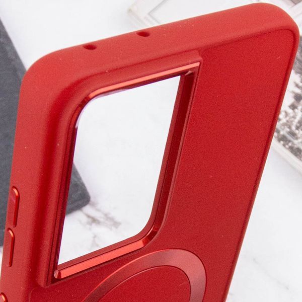 TPU чохол Bonbon Metal Style with MagSafe для Samsung Galaxy S24 Ultra Червоний / Red 283974 фото