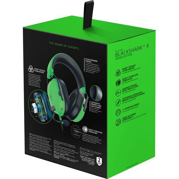 Навушники Razer Blackshark V2 X 3.5мм (RZ04-03240600-R3M1) Green 369833 фото