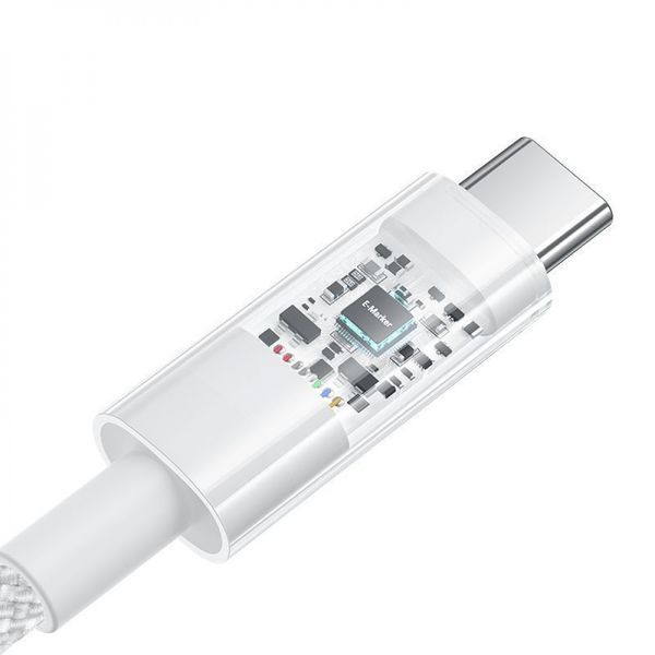 Кабель Baseus Gem Fast-Charging Type-C To Type-C 100W 2m (P10373000211-01) White 326646 фото