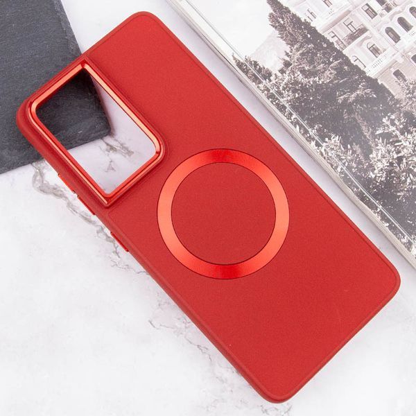 TPU чохол Bonbon Metal Style with MagSafe для Samsung Galaxy S24 Ultra Червоний / Red 283974 фото