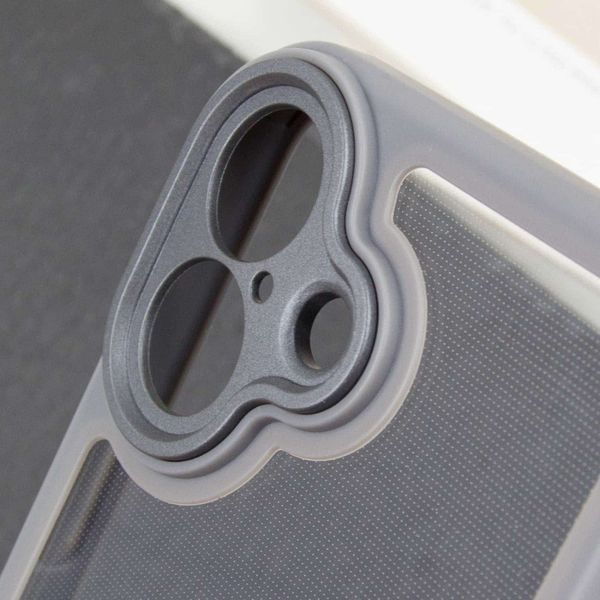 TPU чохол Transparent + Colour 1,5mm для Apple iPhone 16 (6.1") Grey 346577 фото