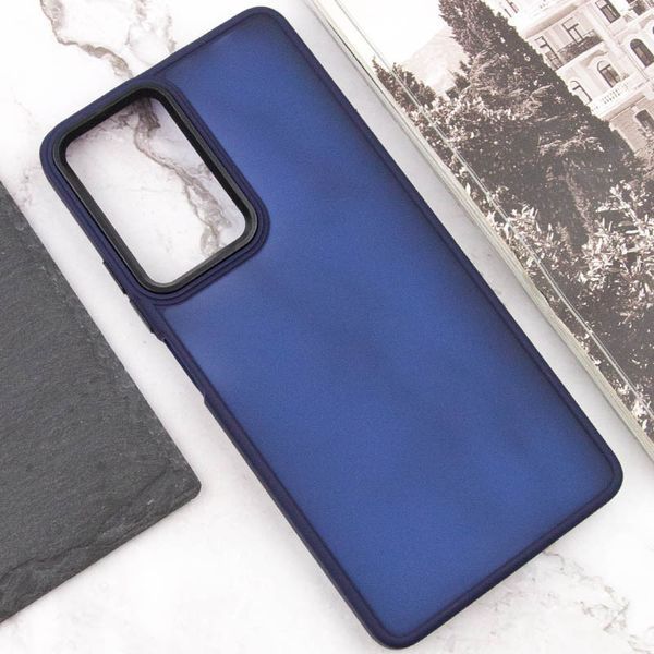 Чохол TPU+PC Lyon Frosted для Xiaomi Redmi Note 10 Pro / 10 Pro Max Navy Blue 273460 фото