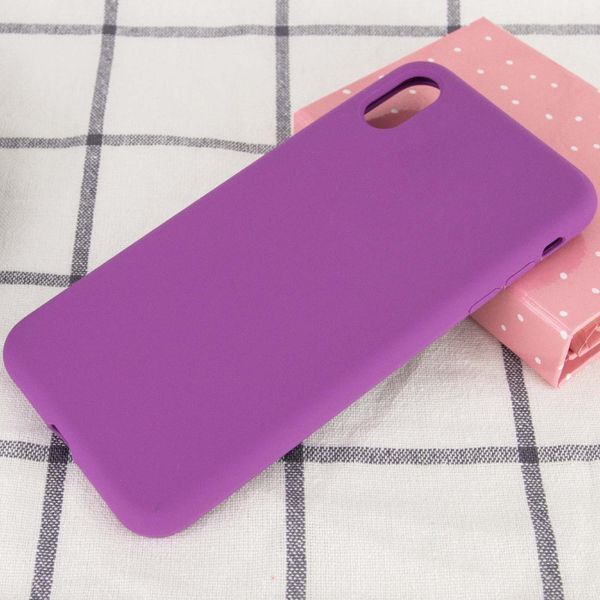 Чохол Silicone Case Full Protective (AA) NO LOGO для Apple iPhone XS Max (6.5") Фіолетовий / Grape 348799 фото