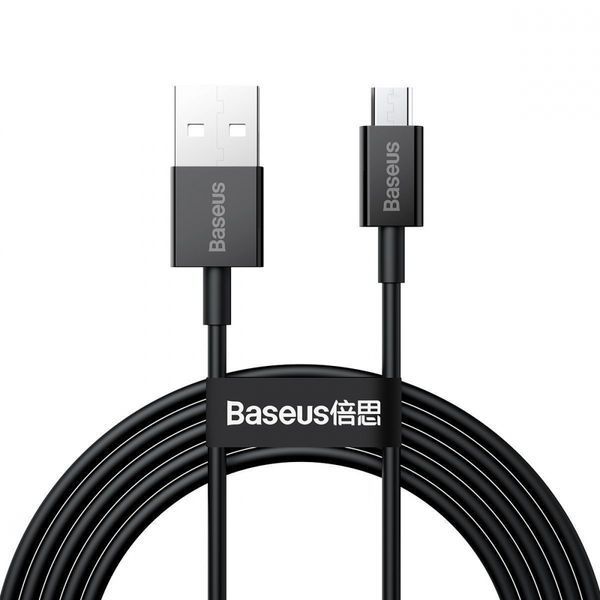 Кабель Baseus Superior Series Fast Charging Data USB кабель USB To Micro 2 A 2М (CAMYS-A01) Black 252356 фото