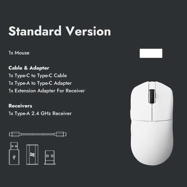 Миша Lemokey G1 USB-A/USB-C/WL/BT, 8K, білий (G1-A2) 369675 фото