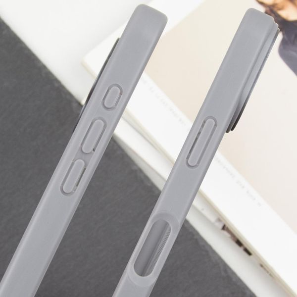 TPU чохол Transparent + Colour 1,5mm для Apple iPhone 16 (6.1") Grey 346577 фото