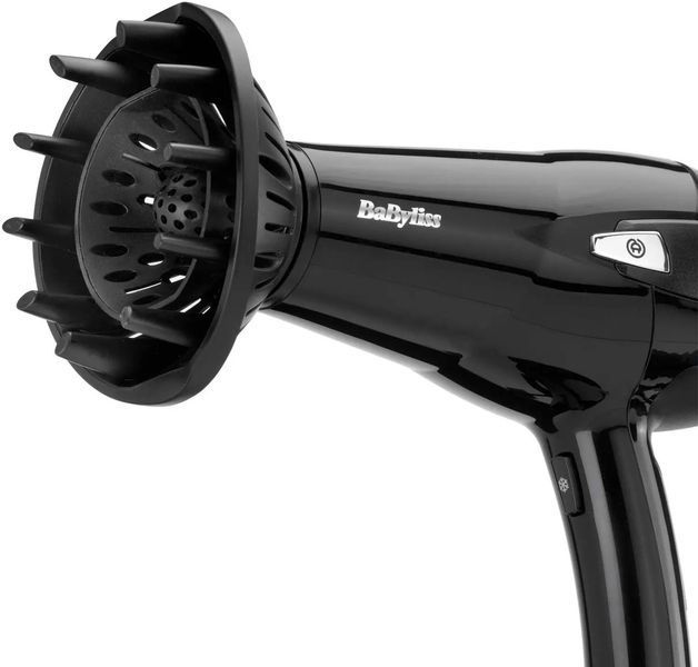 Фен Babyliss, 2000Вт, 3 режими, іоніз-я, хол. обдув, змотка шнура, чорний (D374DE) 363098 фото