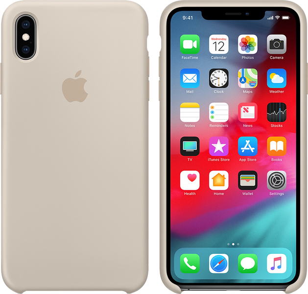 Чохол-накладка iPhone XS Max Original Silicone Case (MRWJ2) Stone 126180 фото