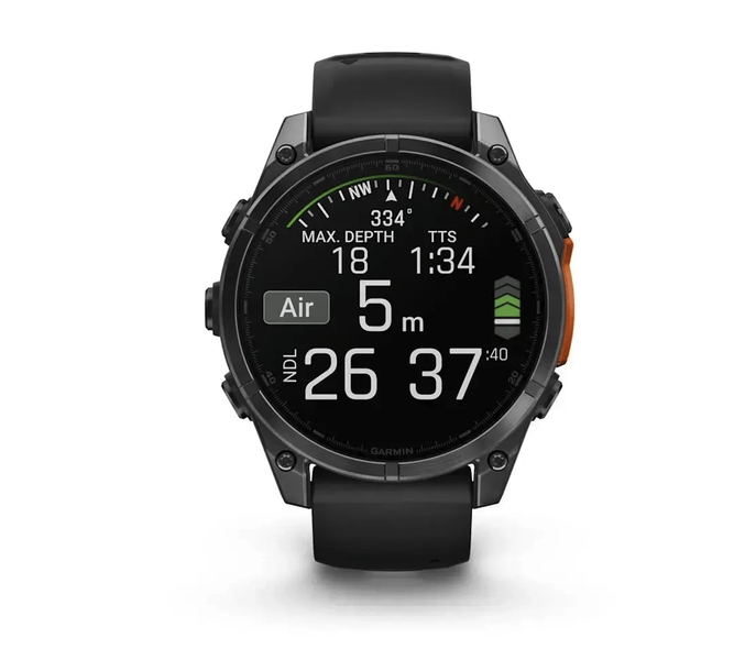 Смарт-годинник Garmin Fenix 8 47mm AMOLED Slate Gray with Black Silicone Band (010-02904-00) 323569 фото