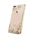 Чохол-накладка iPhone 7 Kingxbar PC-Crystal elements Hearts transparent Gold 71078 фото 2