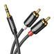 Кабель UGREEN AV116 3.5mm Male To 2 RCA Male Cable 2m (10584) Black 314294 фото 1