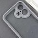 TPU чохол Transparent + Colour 1,5mm для Apple iPhone 16 (6.1") Grey 346577 фото 3