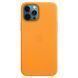 Чохол-накладка Apple iPhone 12 Pro Max Leather Case with MagSafe - (MHKH3) California Poppy 282571 фото 1