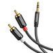 Кабель UGREEN AV116 3.5mm Male To 2 RCA Male Cable 2m (10584) Black 314294 фото 2