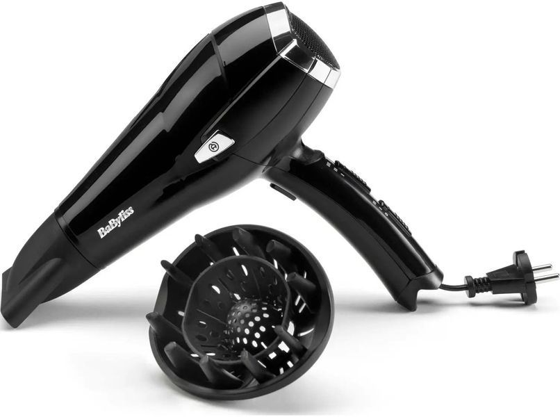 Фен Babyliss, 2000Вт, 3 режими, іоніз-я, хол. обдув, змотка шнура, чорний (D374DE) 363098 фото