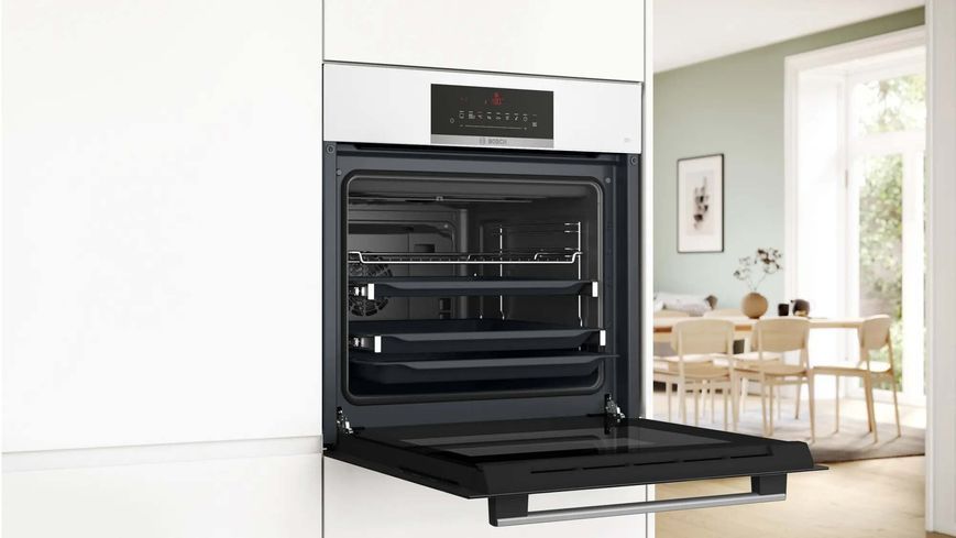 Духова шафа Bosch електрична, 66л, A, дисплей, конвекція, білий (HBJ559YW6R) 370475 фото