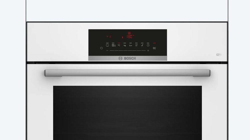 Духова шафа Bosch електрична, 66л, A, дисплей, конвекція, білий (HBJ559YW6R) 370475 фото