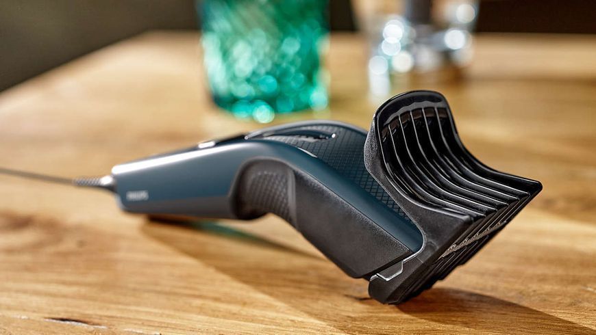 Машинка для стриження Philips Series 3000, від мережі, роторний мотор, насадок-1, сталь, синій (HC3505/15) 367365 фото