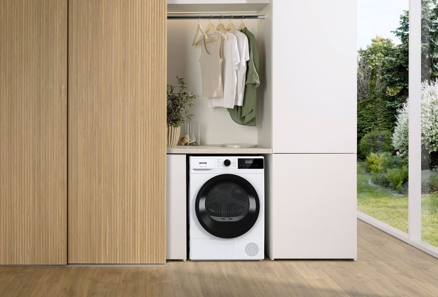 Сушильна машина Gorenje конденсаційна, 8кг, А++, 60см, дисплей, білий (DHNE82) 375103 фото