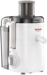 Соковитискач Tefal Frutelia + відцентрований 350Вт, чаша-0.95л, жмих-0.5л, пластик, біло-сірий (ZE370138) 370692 фото