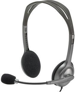 гарнітура LOGITECH Stereo Headset H110 (сріблястий) 306011 фото