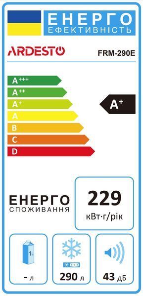 Морозильна скриня ARDESTO, 290л, А+, ST, диспл зовн., білий (FRM-290E) 374755 фото