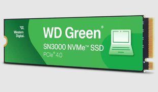 Твердотільний запам&rsquo;ятовувальний пристрій накопичувач (SSD) G4 M.2 NVME 500GB GREEN SN3000 WDS500G4G0E WDC 348629 фото