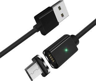 Кабель ESSAGER Magic Power Magnetic USB Cable Micro 1m (EXCCXM-ML01) Black 314335 фото