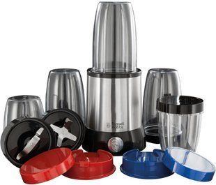 Блендер Russell Hobbs стаціонарний Nutri Boost 700Вт, чаша-700мл, чопер 300мл, чорно-сріблястий (23180-56) 384513 фото