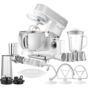 Кухонна машина Sencor 1200Вт, чаша-метал, корпус-пластик, насадок-19, білий (STM3789SL) 371298 фото