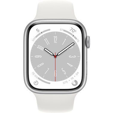 Смарт-годинник Apple Watch Series 8 GPS 45mm Silver Aluminum Case With White Sport Band MP6N3 255460 фото