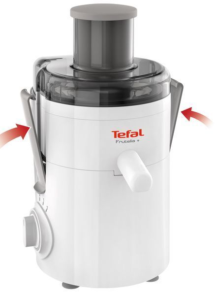 Соковитискач Tefal Frutelia + відцентрований 350Вт, чаша-0.95л, жмих-0.5л, пластик, біло-сірий (ZE370138) 370692 фото