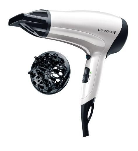 Фен Remington Power Volume 2000, 2000Вт, 3 режими, дифузор,турмалінова іоніз-я, хол. обдув, білий (D3015) 366728 фото