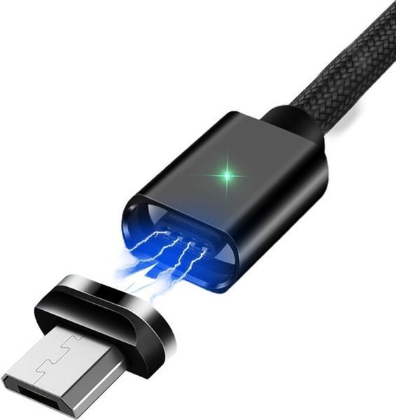 Кабель ESSAGER Magic Power Magnetic USB Cable Micro 1m (EXCCXM-ML01) Black 314335 фото
