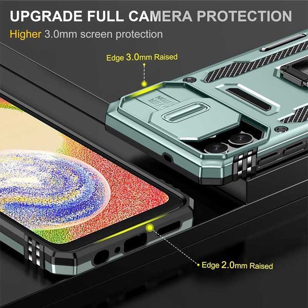 Ударостійкий чохол Camshield Army Ring для Samsung Galaxy A05 Зелений / Light Green 283624 фото