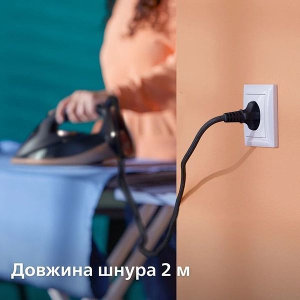 Праска Philips 7500 Series, 3200Вт, 300мл, паровий удар -260гр, постійна пара - 50гр, нерж. сталь, синій (DST7510/80) 375106 фото