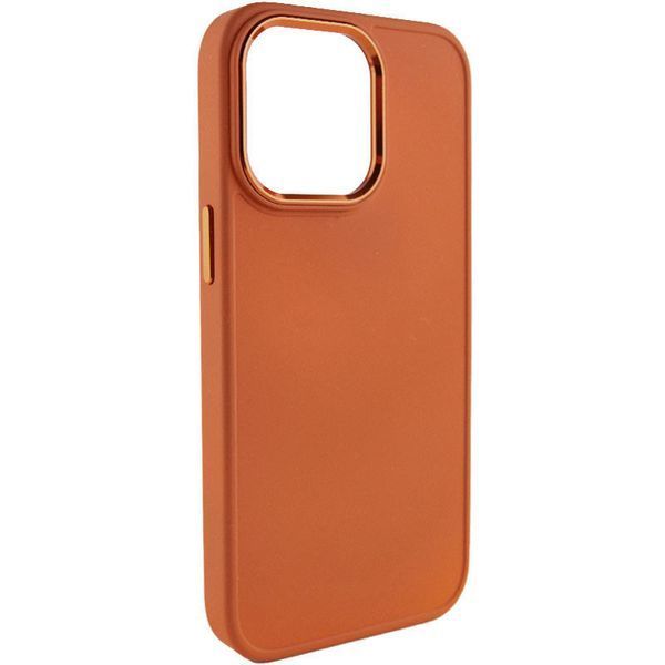 TPU чохол Bonbon Metal Style для Apple iPhone 14 Pro (6.1") Помаранчевий / Papaya 257181 фото