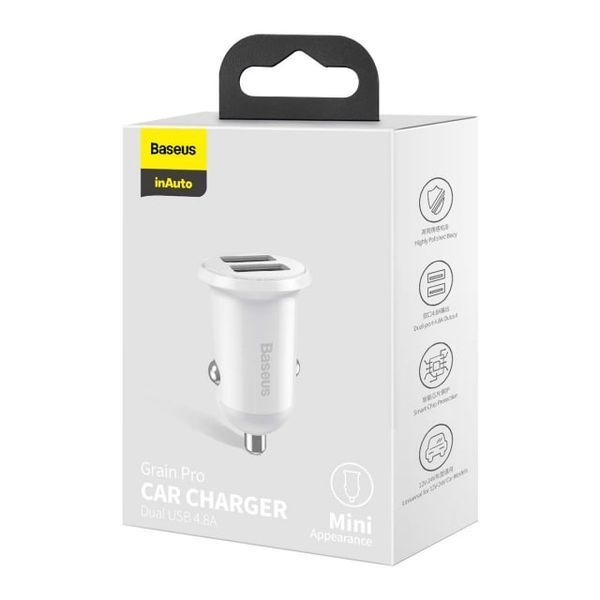 АЗП Baseus Grain Pro 4.8A 2USB (CCALLP-02) 252364 фото
