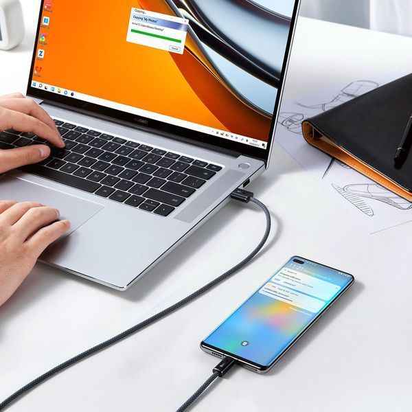 Кабель Baseus Dynamic Series Fast Charging Type-C 100W (1m) CALD000616 Slate Gray 272534 фото
