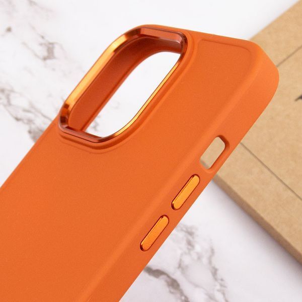 TPU чохол Bonbon Metal Style для Apple iPhone 14 Pro (6.1") Помаранчевий / Papaya 257181 фото