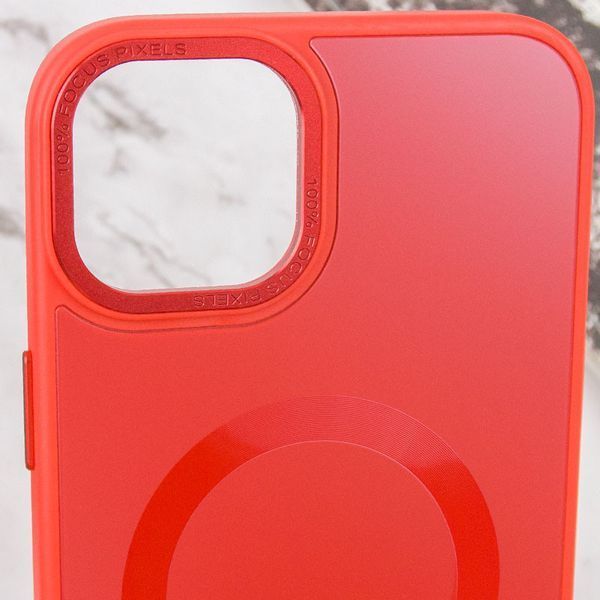 Чохол TPU+Glass Sapphire Midnight Open Camera with MagSafe для Apple iPhone 15 Plus (6.7") Червоний / Red 277428 фото