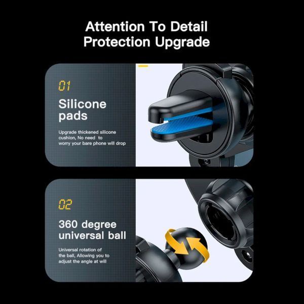 Автомобільний тримач Essager Tourist Gravity Car Mount Phone Holder (EZJZL-TR01) Black 315751 фото
