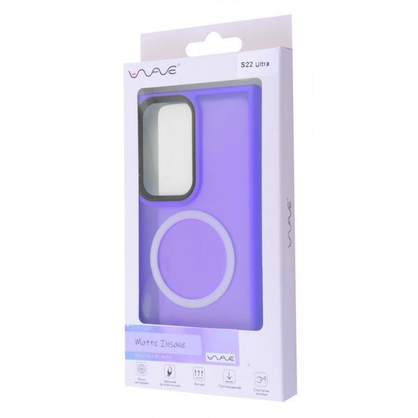 Чохол WAVE Matte Insane Case with Magnetic Ring Samsung Galaxy S22 Ultra deep purple 396573 фото