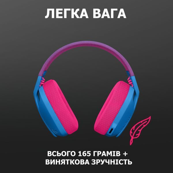гарнітура LOGITECH G435 LIGHTSPEED Wireless Gaming - BLUE (981-001062) 306597 фото
