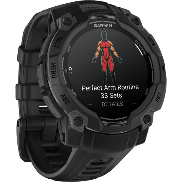 Смарт-годинник Garmin Instinct 3 50mm Solar Black with Charcoal Band (010-02935-00) 354171 фото