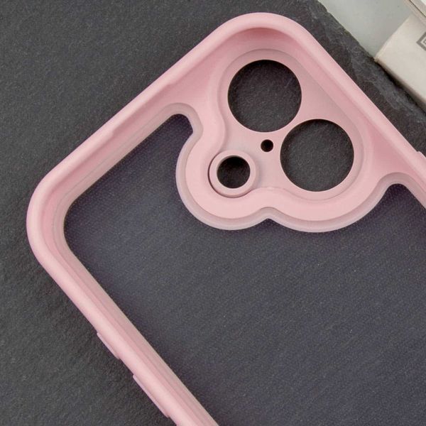 TPU чохол Transparent + Colour 1,5mm для Apple iPhone 16 (6.1") Pink 346578 фото