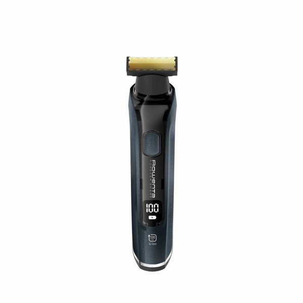 Тример Rowenta Forever Sharp Ultimate, для бороди, вусів, акум., насадок-10, 120 хв. використання, дисплей, сталь, синій (TN6204E0) 370270 фото